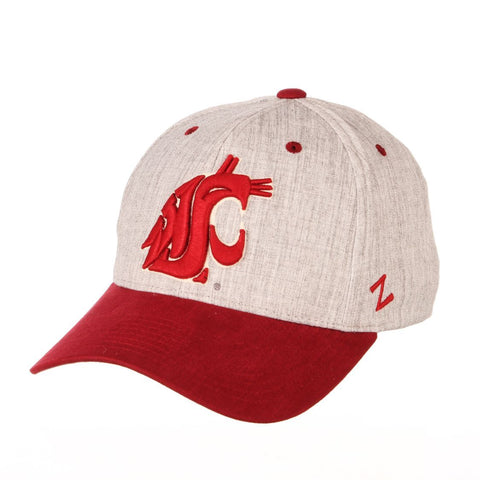Shop Washington State Cougars Zephyr "Oxford" Structured Stretch Fit Fitted Hat Cap - Sporting Up