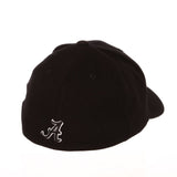 Alabama Crimson Tide Zephyr "ZH Black" Structured Stretch Fit Fitted Hat Cap - Sporting Up