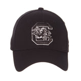 South Carolina Gamecocks Zephyr "ZH Black" Structured Stretch Fit Fitted Hat Cap - Sporting Up