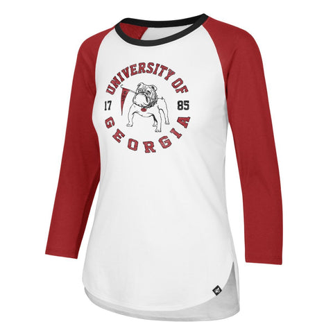 Shop Georgia Bulldogs '47 WOMEN'S Vintage "Knockaround Splitter" Raglan T-Shirt - Sporting Up