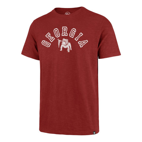 Camiseta scrum "histórica" ​​roja de rescate vintage de los Georgia bulldogs '47 - luciendo deportiva