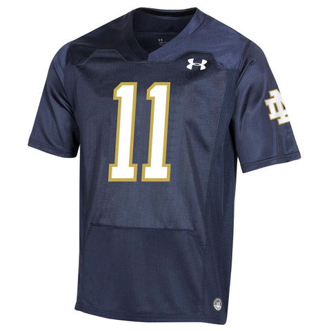 Shop Notre Dame Fighting Irish UA Navy #11 ArmourGrid 2.0 Replica Football Jersey - Sporting Up