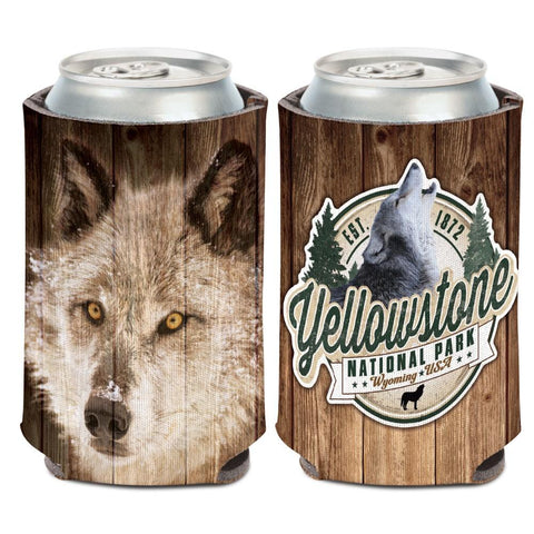 Shop Yellowstone National Park Wyoming Wolf WinCraft Neoprene Drink Can Cooler - Sporting Up
