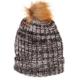 Iowa Hawkeyes Zephyr WOMEN'S "Gracie" Faux Fur Poofball Thick Knit Beanie Cap - Sporting Up