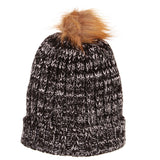 Michigan Wolverines Zephyr WOMEN'S "Gracie" Faux Fur Poofball Knit Beanie Cap - Sporting Up