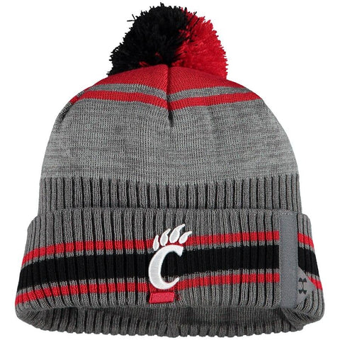 Shop Cincinnati Bearcats Under Armour 2019 Sideline POM Cuffed Knit Beanie Hat Cap - Sporting Up