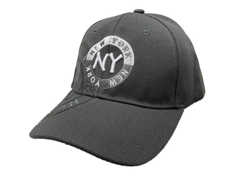 New York "NY" XM Gray & White Semi-Structured Adjustable Strap Hat Cap AA249 - Sporting Up