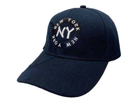New York "NY" XM Navy & White Semi-Structured Adjustable Strap Hat Cap AA249 - Sporting Up