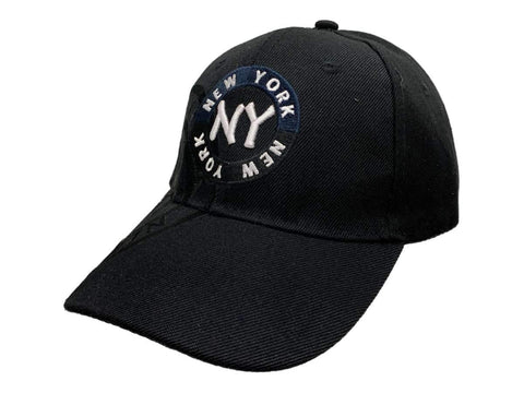 New York "NY" XM Black & Navy Semi-Structured Adjustable Strap Hat Cap AA249 - Sporting Up