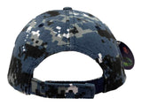 New York "NY" XM Blue Digital Camo Structured Adjustable Strap Hat Cap AA681 - Sporting Up