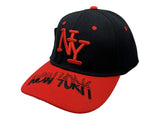 New York "NY" XM Black & Red Semi-Structured Adjustable Strap Hat Cap AA675 - Sporting Up