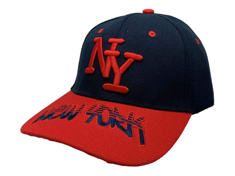 Shop New York "NY" XM Navy & Red Semi-Structured Adjustable Strap Hat Cap AA675 - Sporting Up