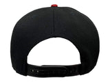 Famous XM Black & Red Faux Snakeskin Structured Adj. Snapback Flat Bill Hat Cap - Sporting Up