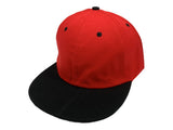 Red & Black XM Structured Adjustable Snapback Flat Bill Blank Hat Cap - Sporting Up
