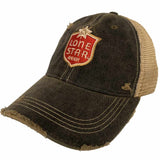 Lone Star Beer Brewing Company Retro Brand Distressed Mesh Snapback Hat Cap - Sporting Up