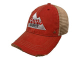 Coors Light Brewing Company Retro Brand Red Distressed Mesh Snapback Hat Cap - Sporting Up