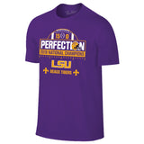 LSU Tigers 2019-2020 CFP National Champions Purple "Perfection" T-Shirt - Sporting Up
