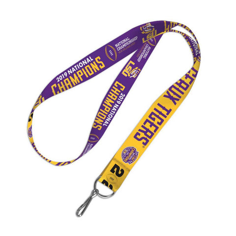 Shop LSU Tigers 2019-2020 CFP National Champions WinCraft Durable Lanyard - Sporting Up
