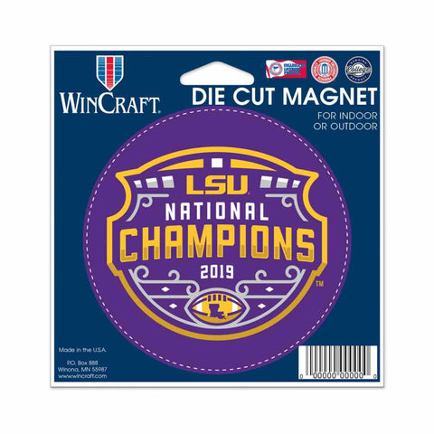 Shop LSU Tigers 2019-2020 CFP National Champions WinCraft Die-Cut Magnet - Sporting Up