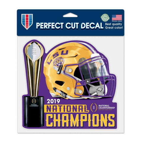 Shop LSU Tigers 2019-2020 CFP National Champions WinCraft Perfect Cut Decal (8"x8") - Sporting Up
