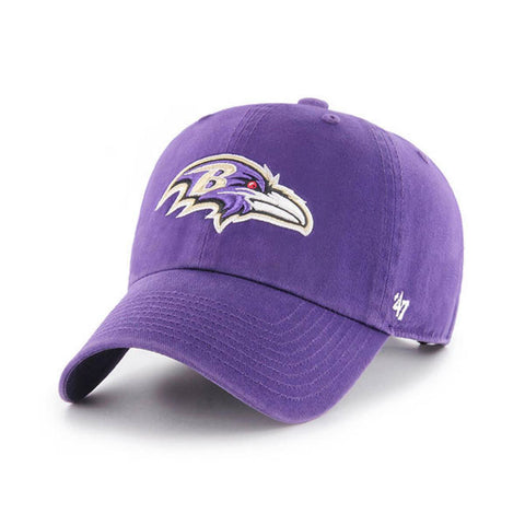 Boutique Baltimore Ravens '47 Brand Purple "Clean Up" Casquette réglable avec sangle arrière - Sporting Up