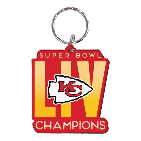 Porte-clés métallique Wincraft des champions du Super Bowl liv des Chiefs de Kansas City 2020 - faire du sport