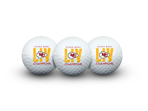 Shop Kansas City Chiefs 2020 Super Bowl LIV Champions WinCraft Golf Ball Set (3PK) - Sporting Up