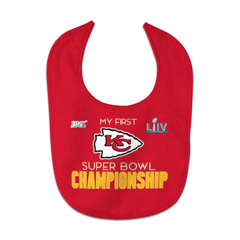 Shop Kansas City Chiefs 2020 Super Bowl LIV Champions WinCraft Infant Baby Red Bib - Sporting Up
