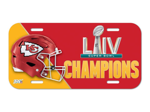 Kansas City Chiefs 2020 Super Bowl Liv Champions Wincraft Nummernschild-Abdeckung – sportlich