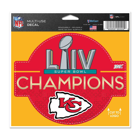 Shop Kansas City Chiefs 2020 Super Bowl LIV Champions WinCraft Multi-Use Decal - Sporting Up