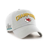 Kansas City Chiefs 2020 Super Bowl LIV Champions '47 Gray "Clean Up" Adj Hat Cap - Sporting Up