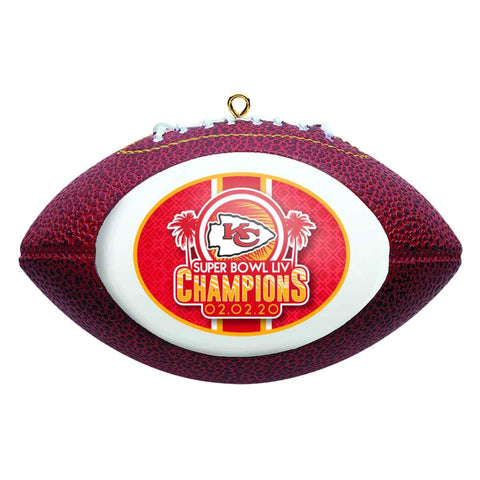 Shop Kansas City Chiefs 2020 Super Bowl LIV Champions Replica Football Tree Ornament - Sporting Up
