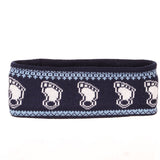 North Carolina Tar Heels Zephyr Navy Baby Blue White Knit Carousel Headband - Sporting Up