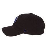 Duke Blue Devils Zephyr Black "Scholarship" Adj. Strapback Relax Fit Hat Cap - Sporting Up