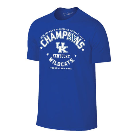 Blaues Umkleideraum-T-Shirt der Kentucky Wildcats 2020 Sec Basketball Champions – sportlich