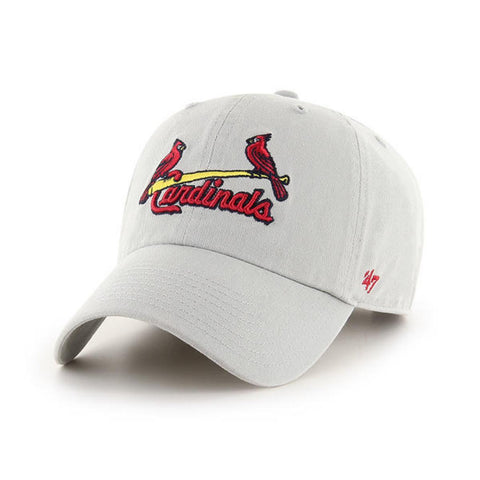 Shop St. Louis Cardinals '47 Gray Retro Logo Clean Up Adj. Strapback Slouch Hat Cap - Sporting Up