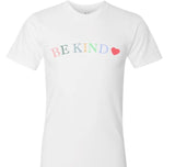 Be Kind Heart T-Shirt - Solid White Blend - Sporting Up