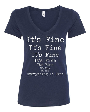 Shop It's Fine Everything is Fine Cotton T-Shirt - Midnight Navy - Sporting Up