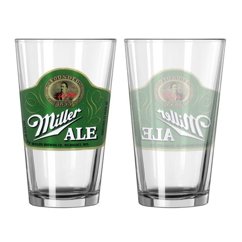 Handla miller ale the miller brewing co boelter brands retro "founded 1855" pint glass - sporting up