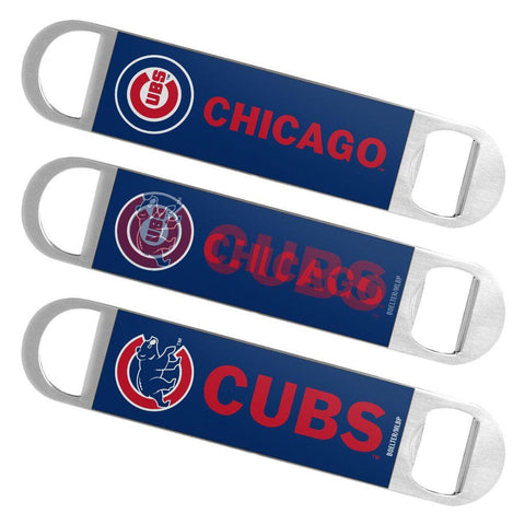 Shop Chicago Cubs MLB Boelter Brands Hologram Logo Metal Bottle Opener Bar Key - Sporting Up