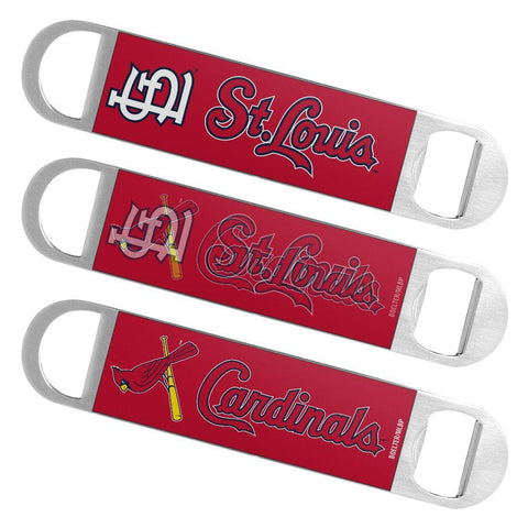 Shop St. Louis Cardinals MLB Boelter Brands Hologram Logo Metal Bottle Opener Bar Key - Sporting Up