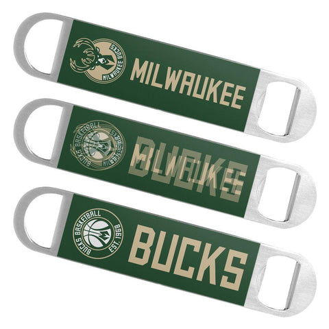 Shop Milwaukee Bucks Boelter Brands Hologram Logo Metal Bottle Opener Bar Key - Sporting Up