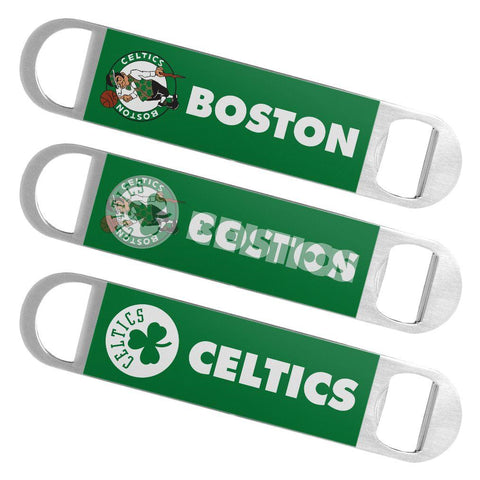 Shop Boston Celtics Boelter Brands Hologram Logo Metal Bottle Opener Bar Key - Sporting Up
