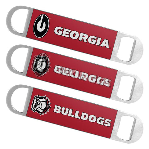 Shop Georgia Bulldogs Boelter Brands Hologram Logo Metal Bottle Opener Bar Key - Sporting Up