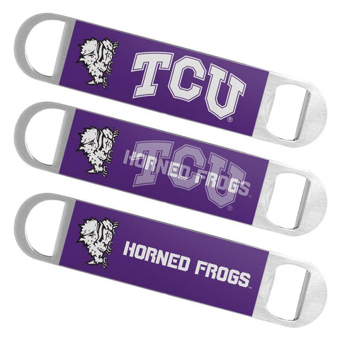 TCU Horned Frogs Boelter Brands Hologram Logo Metal Bottle Opener Bar Key - Sporting Up