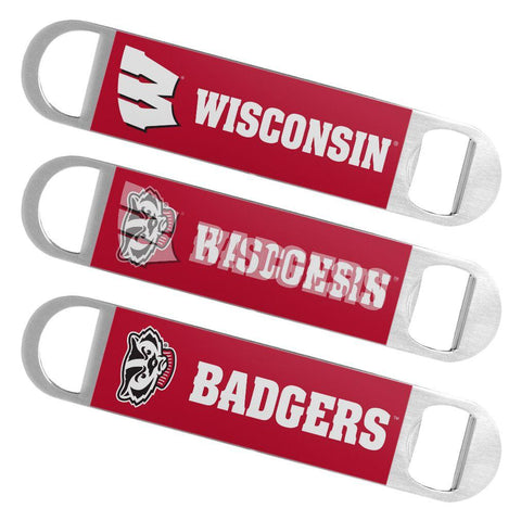 Wisconsin Badgers Boelter Brands Hologramm-Logo Metall-Flaschenöffner Bar-Schlüssel – sportlich