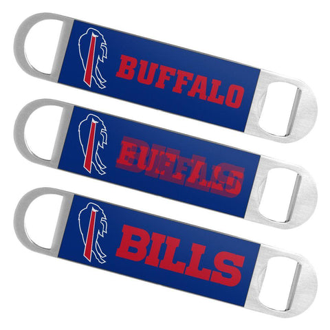 Shop Buffalo Bills NFL Boelter Brands Hologram Logo Metal Bottle Opener Bar Key - Sporting Up