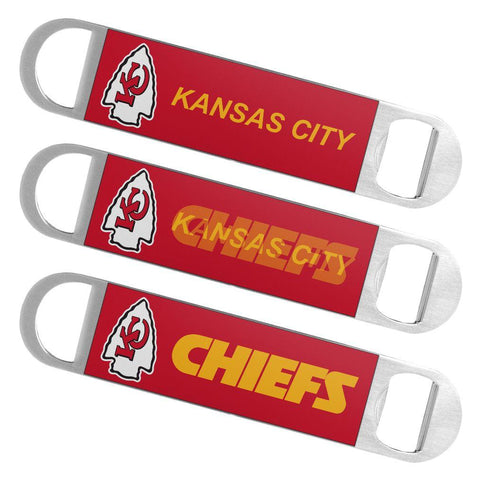 Shop Kansas City Chiefs NFL Boelter Brands Hologram Logo Metal Bottle Opener Bar Key - Sporting Up