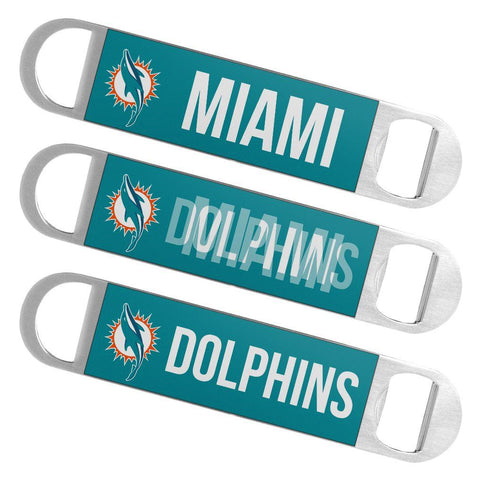 Shop Miami Dolphins NFL Boelter Brands Hologram Logo Metal Bottle Opener Bar Key - Sporting Up