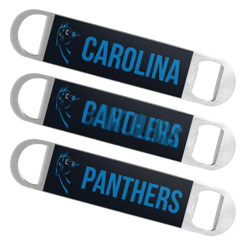 Carolina Panthers NFL Boelter Brands Hologramm-Logo Metall-Flaschenöffner Bar-Schlüssel – sportlich